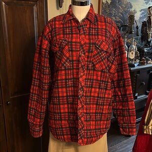 Vintage Timber Run Sz XL Quilted Red and Blue Plaid Button-Up Shirt GVC